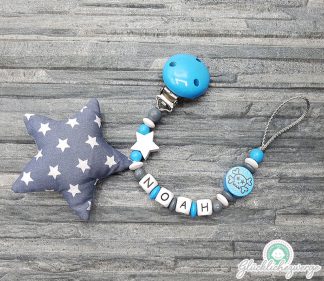 Personalisierte Schnullerkette mit Namen / Namenskette Baby